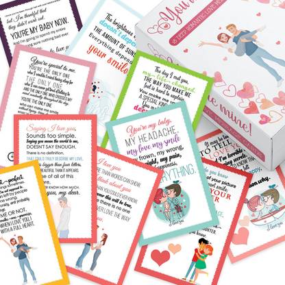 Creatie 18 Pcs Long Love Message Romantic Deep Passionate Cards, Size Close to a Post  Card