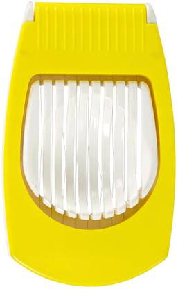 RCHub Plastic Egg Slicer, Cutter For Boiled Eggs, Kitchen Slicer (Yellow) (Pack of 1) Egg Slicer
