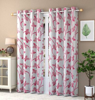 Parda Sansar 213 cm (7 ft) Polyester Room Darkening Door Curtain (Pack Of 2)