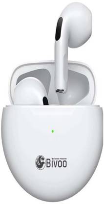 Bivoo TWS P05 Bluetooth Headset Earbuds Bluetooth Headset (White, True Wireless) Bluetooth