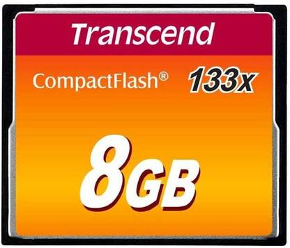 Transcend TS8GCF133 8GB 133x Compact Flash Card TS8GCF133 8GB 133x Compact Flash Card 8 GB Compact Flash Class 10 30 MB/s  Memory Card Compatible with Camera, Gaming Console