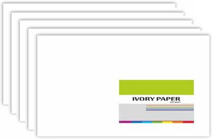 First Click Ivory Papers Chart Paper Drawing Sheets Painting Paper Big Size Pack of 5 Sheet Unruled 56X71 CM 210 gsm Watercolor Paper