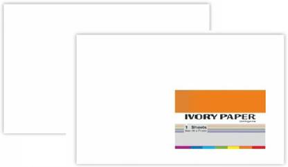 First Click Ivory Papers Chart paper Drawing Paper Sheet 300 GSM Pack of 2 pcs Unruled 56x71 cm 300 gsm Drawing Paper