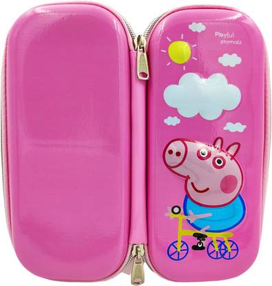 poksi PEPPA PIG Pencil Box for Girls | 7D EVA pouch | Best return Gift for Girls Art EVA Pencil Box