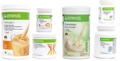 Herbalife Nutrition FORMULA1SHAKE ORANGE+PP200+SHAKEMATE+CINNAMON +CELL U LOSS+MULTIVITAMIN TABLET Protein Shake