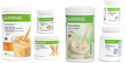 Herbalife Nutrition FORMULA1SHAKE ORANGE+PP200+SHAKEMATE+LEMON +CELL U LOSS+MULTIVITAMIN TABLET Protein Shake