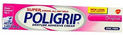 Poligrip denture adhesive cream 2.4oz Toothpaste