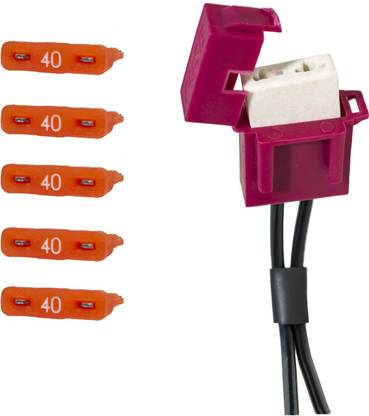 Ovicart 40A Auto Car Regular Blade Fuse - With Ceramic Fuse Holder Vehicle Fuse