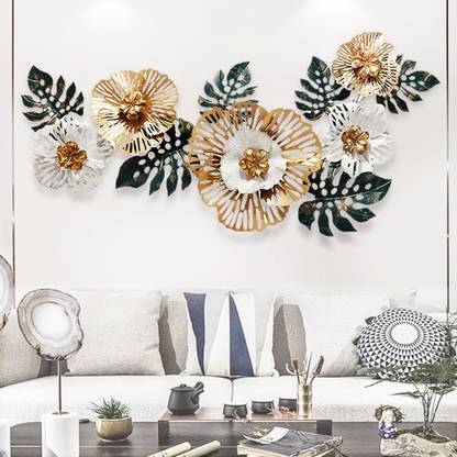 SR Handicrafts Metal Wall Hanging Home Decoration Perfect for Living Room/Hotel/Restaurant/Bedroom/Drawing Room Multicolor (Size: 52x24)