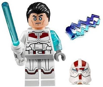 LEGO Jek-14 Star Wars minifigure - COMPLETE (White lightsaber helmet hair