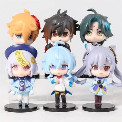 kawaii kart Genshin Impact Chibi Figures Set - Set Of 6