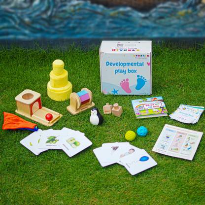B4BRAIN Essential Playbox for(7-9 month) Babies Brain Development Rattle