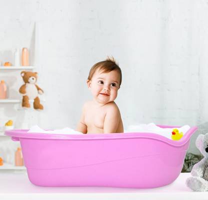 Little Kids Babies Bathtub with Anti-Slip Base with Smooth Edges for infants from 0-6 months