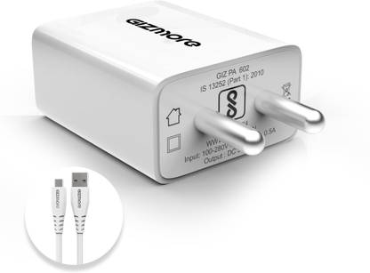 Gizmore 12 W Quick Charge 2.4 A Wall Charger for Mobile with Detachable Cable