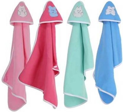 BABY ZONE Solid Crib Hooded Baby Blanket for  AC Room