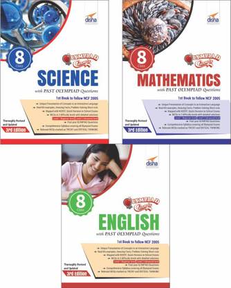 Olympiad Champs Science, Mathematics, English Class 8 with Past Questions
