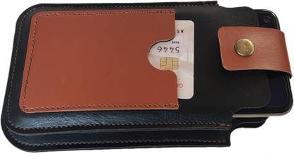 Goras Pouch for Double Mobile Cover & Card Holder For All Smart Phone