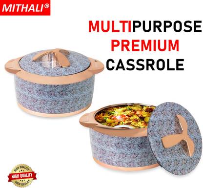 Pkb by pkb chapati box/chapati container Cook and Serve Casserole Set (3500 ml) Pak of 2 Cookware Set