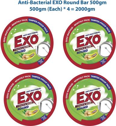 Exo ANTI BACTERIAL ROUND BAR 500 G (PACK OF 4) Dishwash Bar