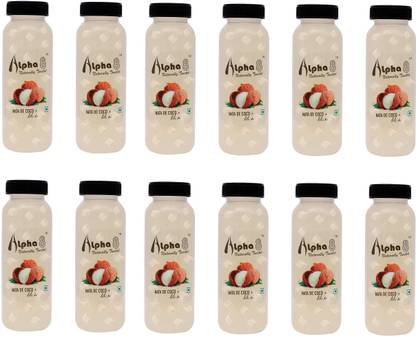 ALPHA 8 Litchi Juice (24 x 200ml) Natural Energizer & Immunity Booster, Healthy Juice