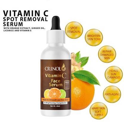 crinol Silicones Lemon Face Serum For All Skin Types, For Glowing Skin, Face Serum