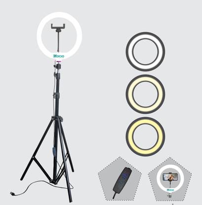flying india 10"Big LED Ring Light with 7Ft Tripod Stand &mobile holder for reels,selfie F15 Tripod, Tripod Kit