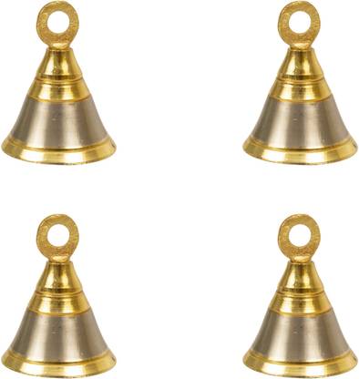 Spillbox Traditional Brass Bell/Ghanti for Decorative Brass Pooja Bells- Two color-4 Brass Decorative Bell