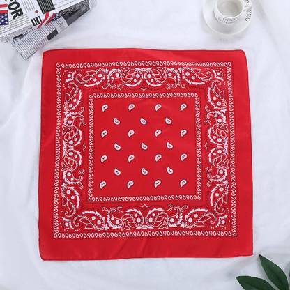 Good Shopkeeper Fancy and Trendy Red Printed cotton Handkerchief ["Red"] Handkerchief
