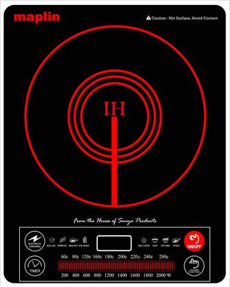 Maplin by Maplin 2000 W Induction Cooktop Touch Panel