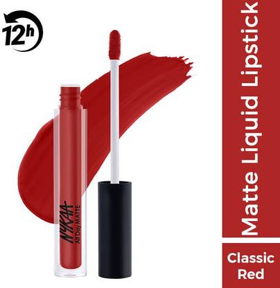 NYKAA All Day Matte Waterproof, Transfer Proof, 12H Liquid Lipstick - Cool Cop