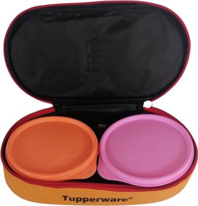 TUPPERWARE Buddy Lunch Box Set Each 300+300ml+1Bag (Pack of 3) 2 Containers Lunch Box