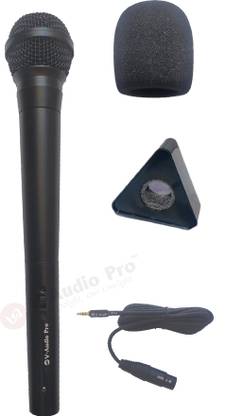 V-Audio Pro Reporter Interview News Mic With Mic Id(Flag/Logo) Specially designed for Mobile Microphone