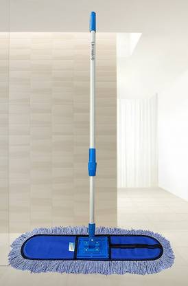 Livronic Wet and Dry Flat Floor Mop 67x14x5 (18-Inch) With 4 Feet Handle Microfiber and other fibre refill| Easy to Use Floor Cleaning Mop | Home | Office | Hotels | Hospitals | 18inch Head Mop . 4 Feet Handle With Very strong Handle easy to Adjust Size item Code: 107 Wet & Dry Mop