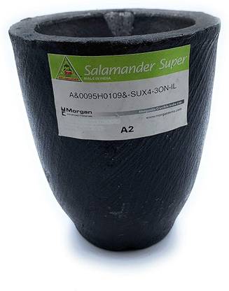 Ceznek Salamander Clay Graphite Crucible A2-2.5Kgfor High Temperature Casting, Refining Multi Vise Tool