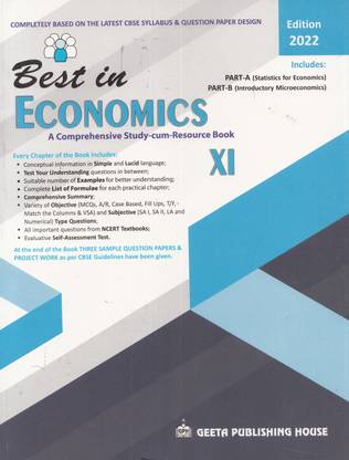 Best In Economics: A Textbook For Class XI (2022)
