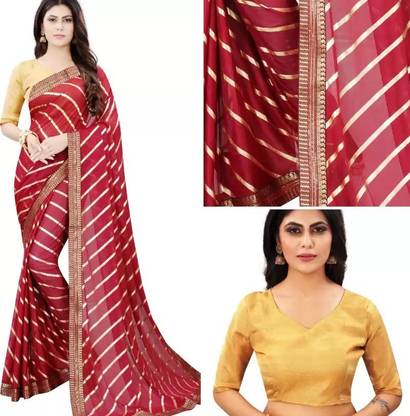 Printed Leheria Art Silk Saree