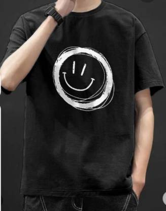 Printed Men Black T-Shirt