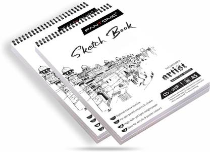 PANTONIC A5 Top Spiral-Bound Sketchpad for Artists | Sketching and Drawing Paper Doodling Sketch Pad