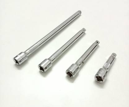 TOM 1/4" Drive 4 Extension Set (50, 75, 100, 150 mm) with CRV Steel Socket Set