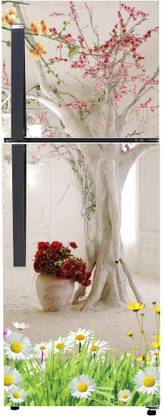 vijaydecor 60 cm Decorative Fridge Sticker Double Single Door (Multicolor PVC Vinyl 152x60) Self Adhesive Sticker