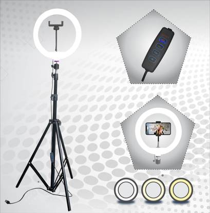 airtech 10“ LED ring light stand for making reels, youtube videos with Phone Holder Tripod Kit, Tripod