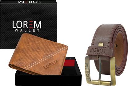 LOREM Wallet & Belt Combo