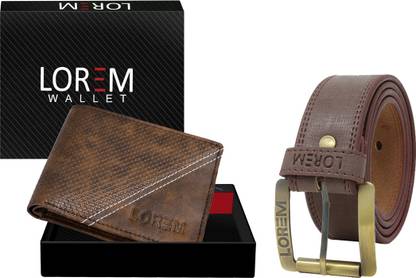 LOREM Wallet & Belt Combo
