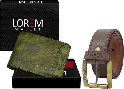 LOREM Wallet & Belt Combo