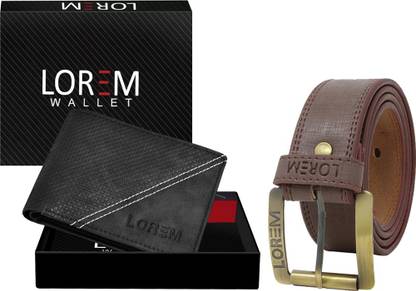 LOREM Wallet & Belt Combo