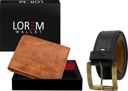 LOREM Wallet & Belt Combo