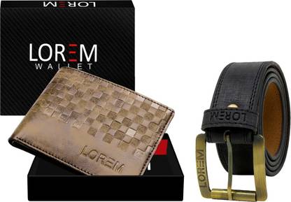 LOREM Wallet & Belt Combo