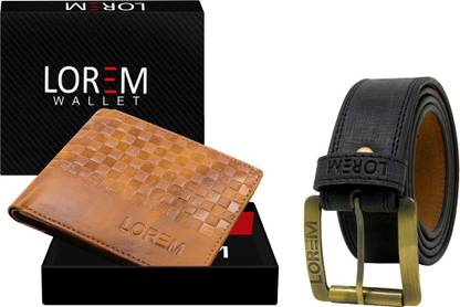 LOREM Wallet & Belt Combo