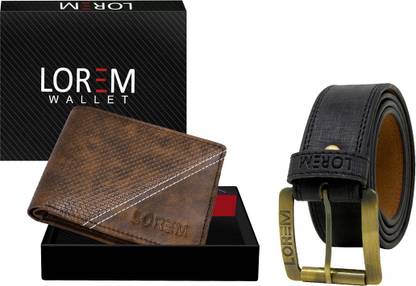 LOREM Wallet & Belt Combo