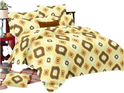 RRR Enterprises 200 TC Cotton Double Printed Flat Bedsheet